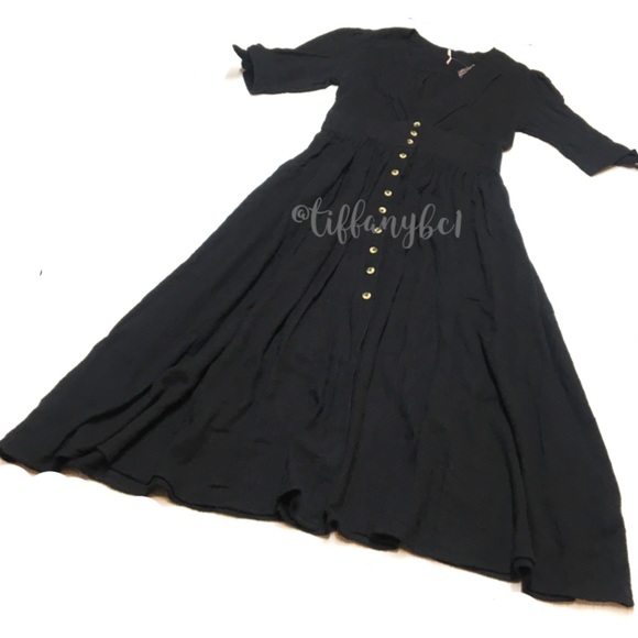 Free People Love Of My Life Midi Dress Black - Picture 4 of 16